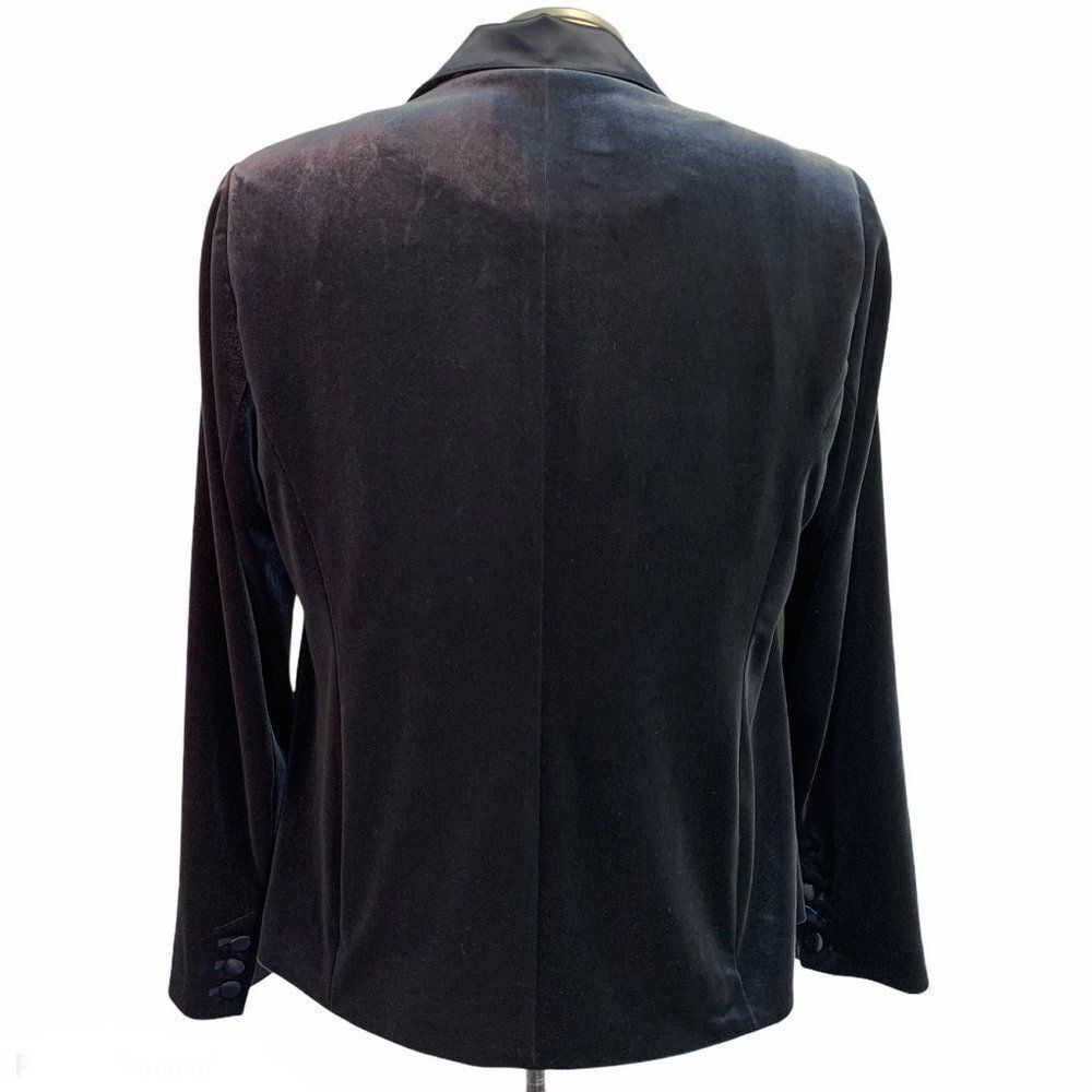 A MTL 1980 blue velvet blazer Sz 12 - Picture 2 of 9